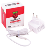 Alim. Officielle Raspberry Pi 4 Modèle B, USB-C, 5.1V, 3A, Fiche EU, Blanc