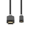High Speed HDMI™ Cable with Ethernet HDMI™ Connector HDMI™ Micro Connector 4K@30Hz 10.2 Gbps 2.00 m Round PVC Anthracite