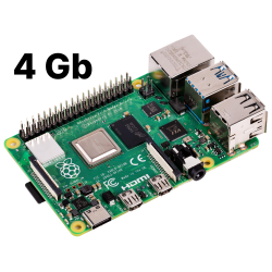 Raspberry Pi 4 Modèle B, SoC BCM2711, RAM 4Go DDR4, USB 3.0, PoE
