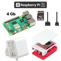 Kit Raspberry Pi 5 4 Gb red / white