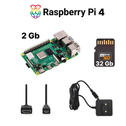 Kit Essential Raspberry Pi 4 Model B 2Gb DDR4 RAM Noir