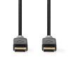Nedis DisplayPort-Kabel DisplayPort Male 8K@60Hz Verguld 2.00 m Rond PVC Antraciet / Grijs Doos