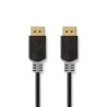 Nedis DisplayPort Cable DisplayPort Male 8K@60Hz Gold Plated 2.00 m Round PVC Anthracite / Grey