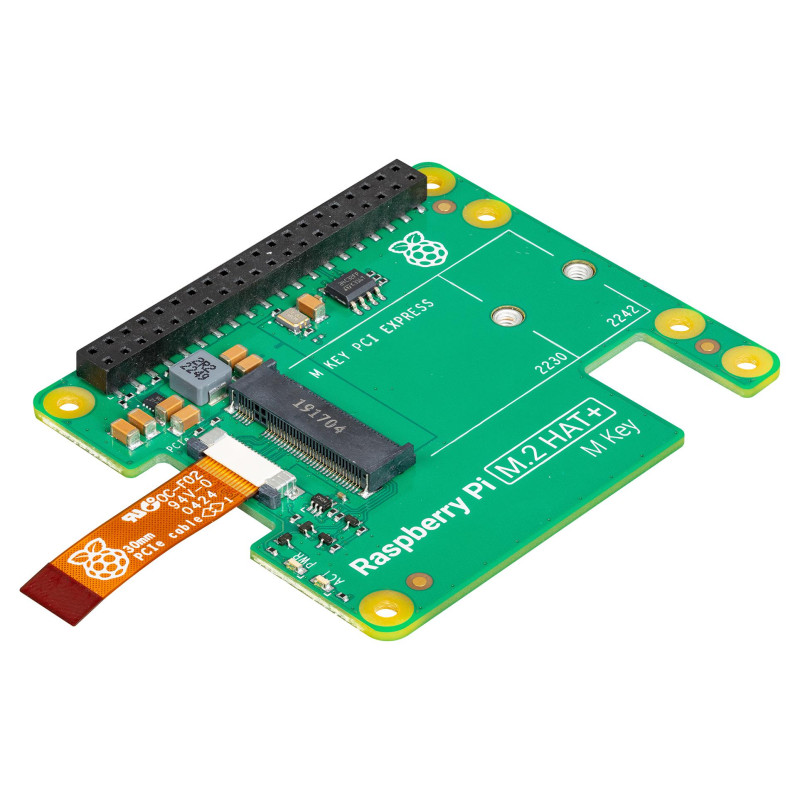 SC1166 Raspberry Pi M.2 HAT - Connectez des périphériques M.2 PCIe et NVMe au connecteur PCIe FPC sur Raspberry Pi 5