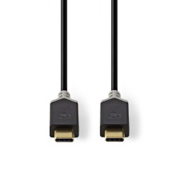 Nedis USB-Kabel CCBW64750AT10 - USB-C, 100 W, 10 Gbps, 1 m, Verguld, 4K