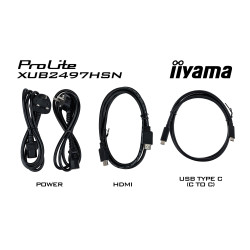 iiyama ProLite XUB2497HSN-W1 – Moniteur 23,8" IPS Full HD 100 Hz avec USB-C