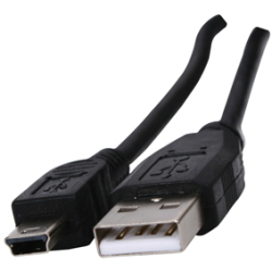 Câble USB 2.0 mâle - mini...
