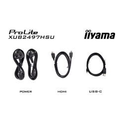 iiyama ProLite XUB2497HSN-B2 – 23.8" IPS Full HD Monitor 100 Hz with USB-C