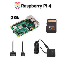 Raspberry Pi Essential Kit - Raspberry Pi 4 Model B 2GB, Official Power Supply, 32GB Micro SD Card, HDMI Cables