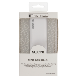 Sweex Portable Power Bank 4000 mAh USB White