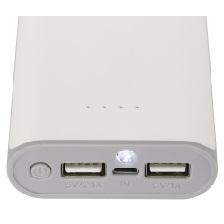 König Portable Power Bank Lithium-Ion 7500 mAh USB White