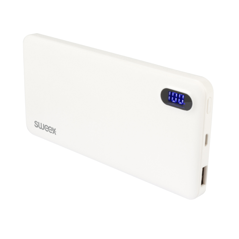 Sweex batterie de secours pour telephone 8000 mAh USB Blanc