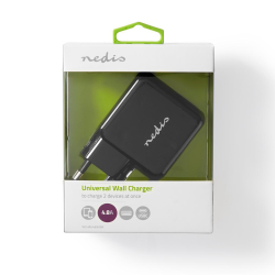 Nedis Charger 4.8 A 2-outputs USB-A & USB-C™ Black