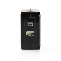 Nedis Charger 4.8 A 2-outputs USB-A & USB-C™ Black