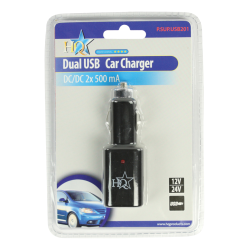 Universal dual USB car charger