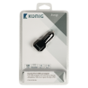 König Car Charger 2-Outputs 3.1 A USB Black