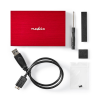 Nedis Hardeschijfbehuizing 2.5 SATA III 6 Gb/s USB 3.2 Gen1 Type-A Aluminium / Kunststof