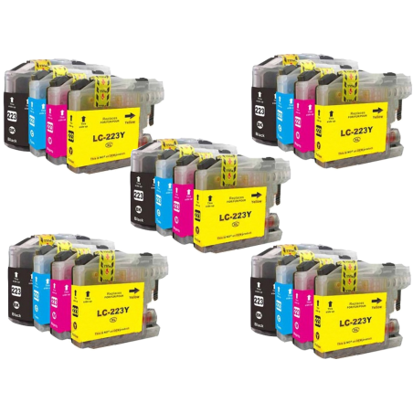5 Pack 4 compatible cartridges LC-223