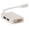 Mini DisplayPort Multi Adapter Cable Mini DisplayPort Male - DisplayPort Female + DVI-D 24+1 / HDMI™ output 0.2 m White