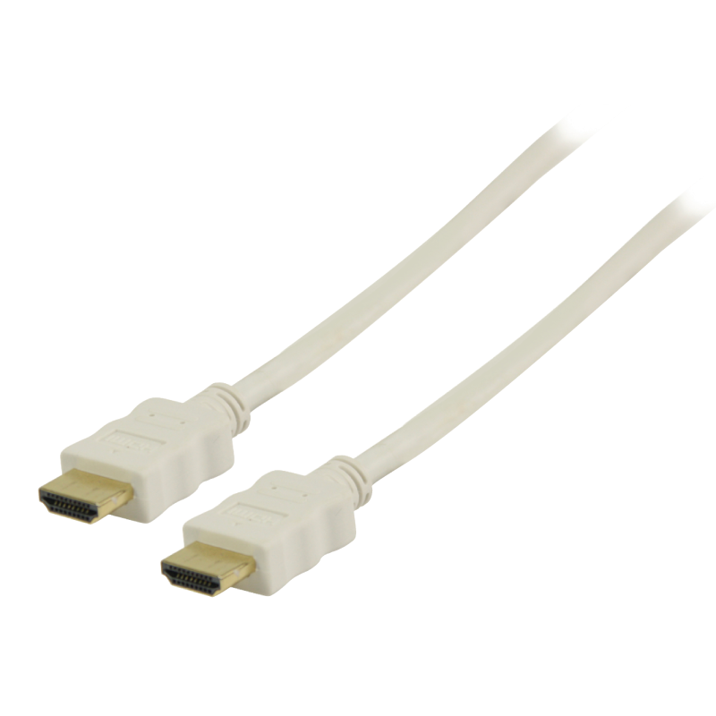 High Speed HDMI calbe with Ethernet HDMI-Connector - HDMI-Connector 0.50 m White