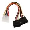 Internal Power cable Molex Male 2x SATA 15-Pin Female 0.15 m
