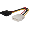 Câble d'alimentation interne Molex Mâle - SATA 15 broches Femelle 0.15 m