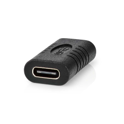 Adaptateur USB-C™ USB 3.2 Gen 2 USB-C™ Femelle USB-C™ Femelle 4K@60Hz 10 Gbps Plaqué nickel Noir