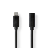 USB Cable USB 3.2 Gen 1 - USB-C™ Male - USB-C™ Female - 60 W - 5 Gbps - Nickel Plated - 2.00 m - Black